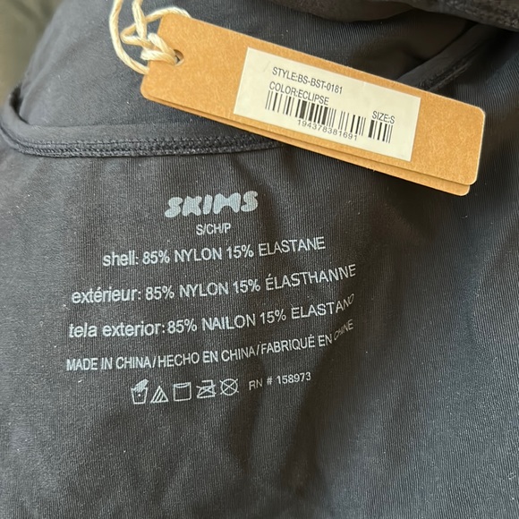 NWT SKIMS Soft Smoothing Thong Bodysuit in Eclipse - Picture 4 of 4